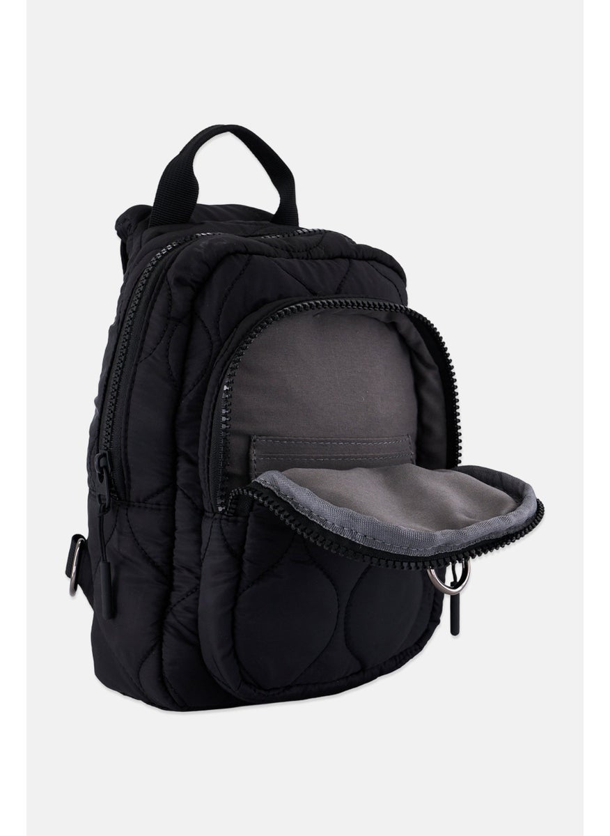 Danskin Women Quilted Sling Backpack 25 H x 21 L x 10 W cm, Black  - Image 3
