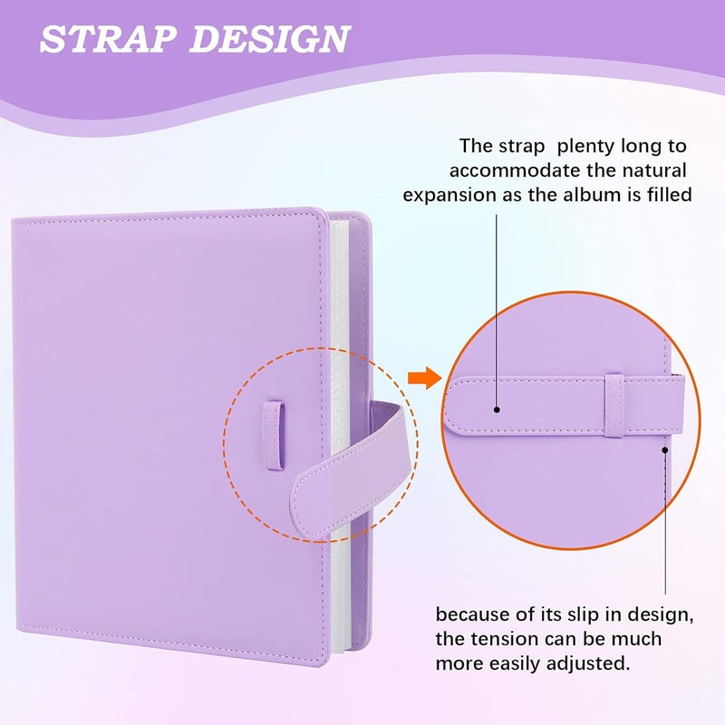 Ruibytree 256 Pockets Mini Photo Album Book for Fujifilm Instax Mini 12 11 9 8+ 8 LiPlay Instant Camera,Picture album for Polaroid Snap/Snap Touch/PIC-300/Z2300/SocialMatic Zip Instant Printer(Purple) - Image 5