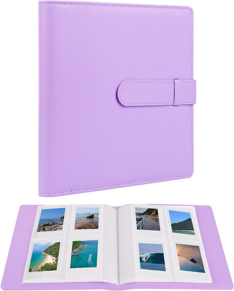Ruibytree 256 Pockets Mini Photo Album Book for Fujifilm Instax Mini 12 11 9 8+ 8 LiPlay Instant Camera,Picture album for Polaroid Snap/Snap Touch/PIC-300/Z2300/SocialMatic Zip Instant Printer(Purple) - Image 1