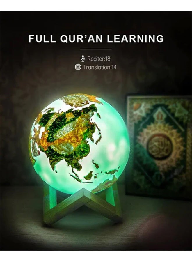كروني إكوانتو SQ-172 مصباح لمس الأرض ومكبر صوت بلوتوث محمول للقرآن الكريم مع إضاءة 7 ألوان، والتحكم بالتطبيق، وذاكرة 8 جيجابايت - Image 4