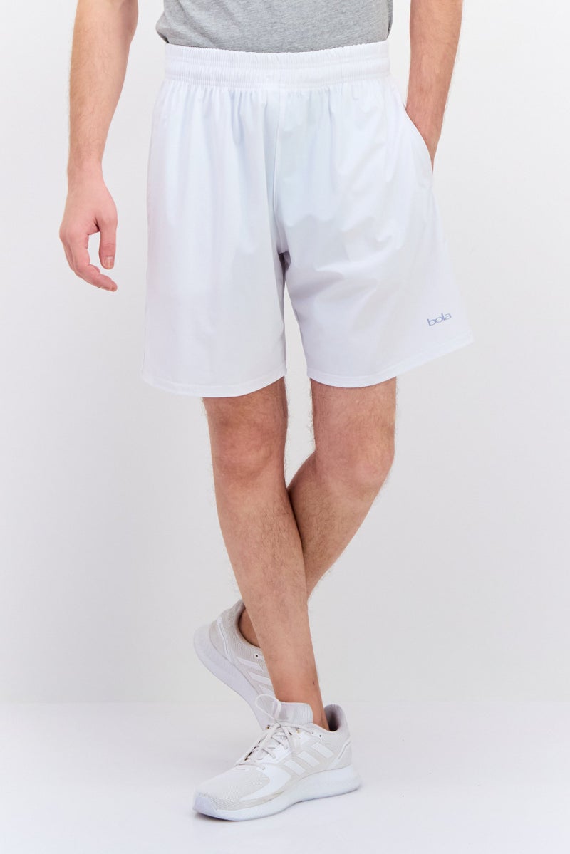 BOLA Best Of Luck Always Men 7,5 Inseam Sportswear Fit Training Shorts, White  - Image 1
