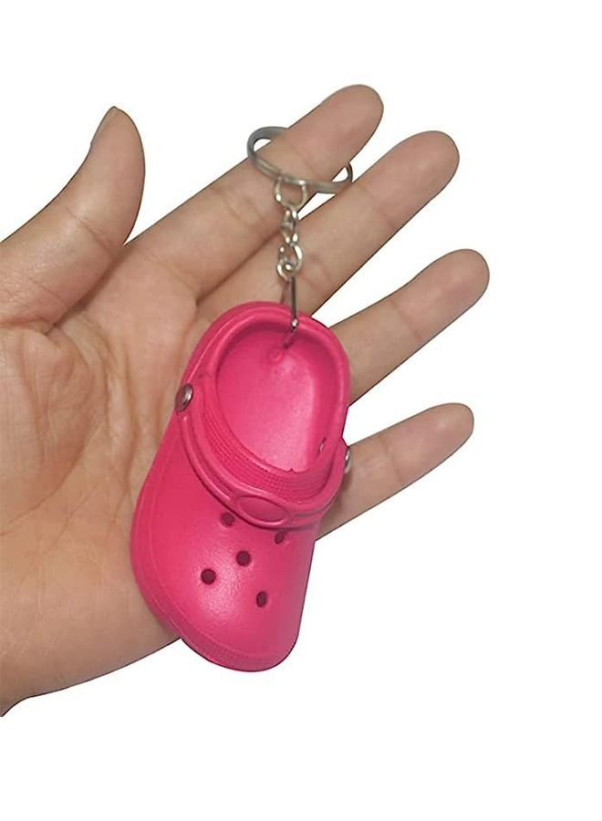 9PCS Slippers Shape Keychain, Candy Color Mini Shoes Keychain, Suitable for Boys & Girls Birthday Gift (Black White Red Green Blue Yellow Orange Pink Purple) - Image 4