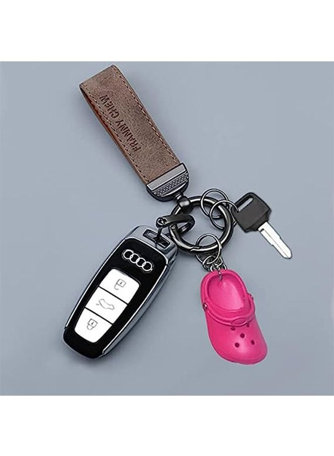 9PCS Slippers Shape Keychain, Candy Color Mini Shoes Keychain, Suitable for Boys & Girls Birthday Gift (Black White Red Green Blue Yellow Orange Pink Purple) - Image 5