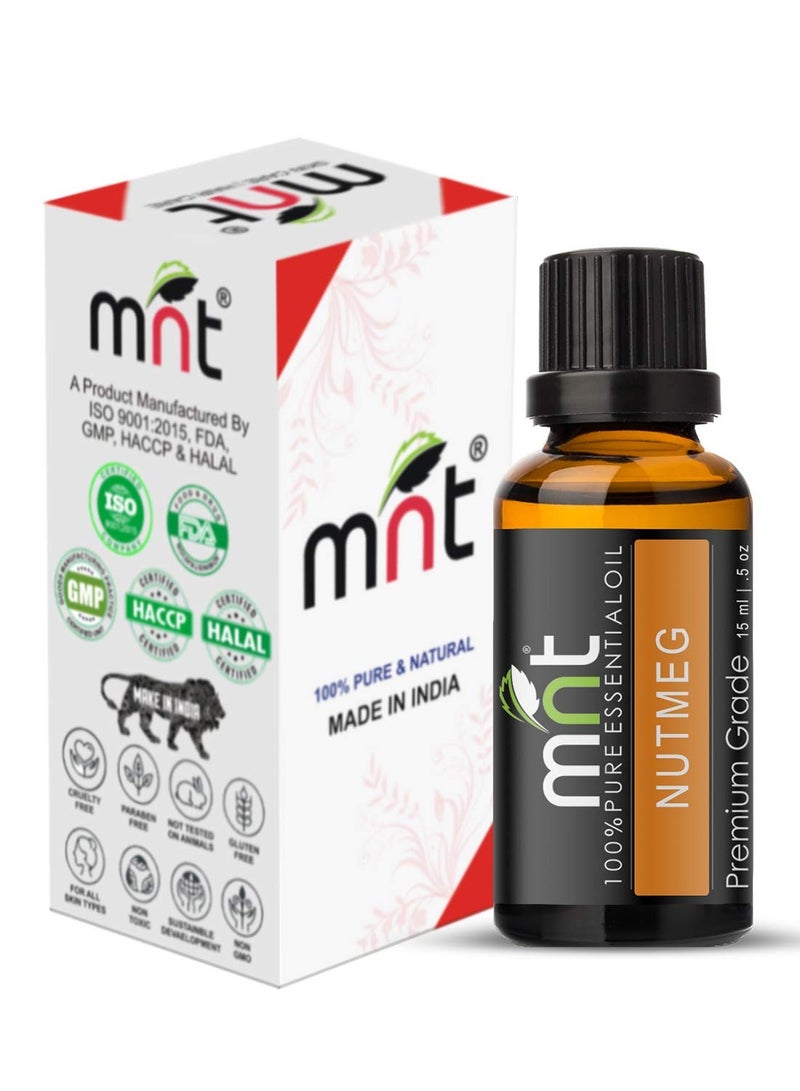 MNT MNT Nutmeg Essential Oil 100% Pure Natural & Therapeutic Grade For Aromatherapy, Skin, Acne & Hair Growth (15ML)  - Image 2