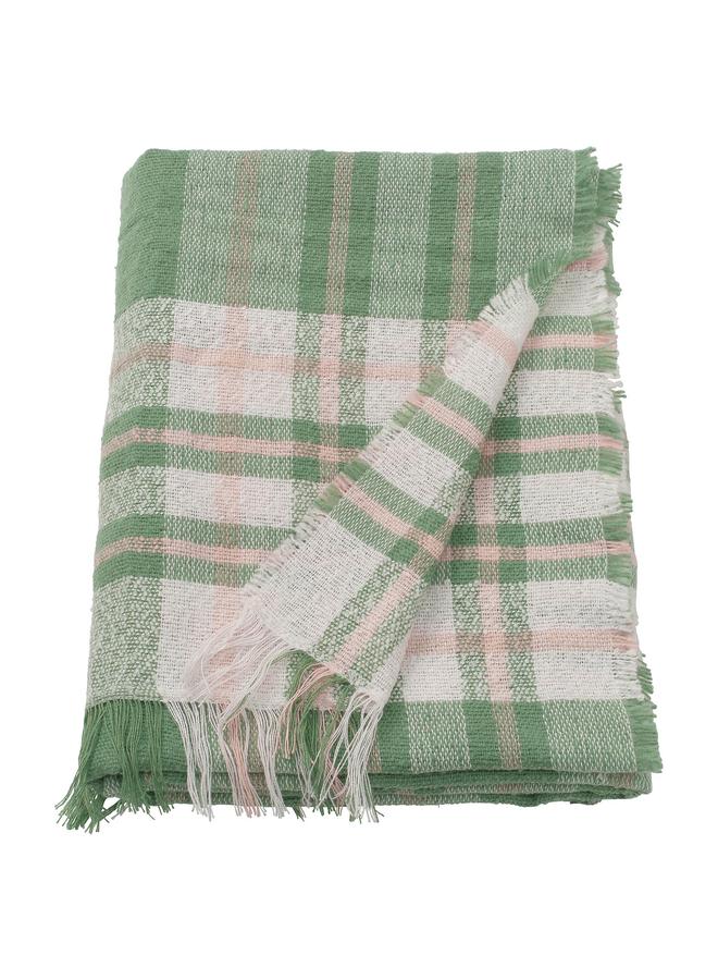 erorex Throw, Green/Off-White, 130X170 Cm - Image 1