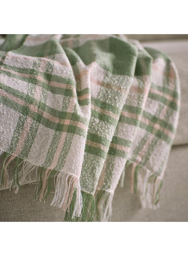 erorex Throw, Green/Off-White, 130X170 Cm - Image 3