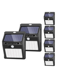 ELTRAZONE Solar Lights Outdoor [6 Pack/3 Working Mode],  Security Motion Sensor Wireless IP 65 Waterproof for Garden Fence Patio Garage (42 LED)  - Image 1