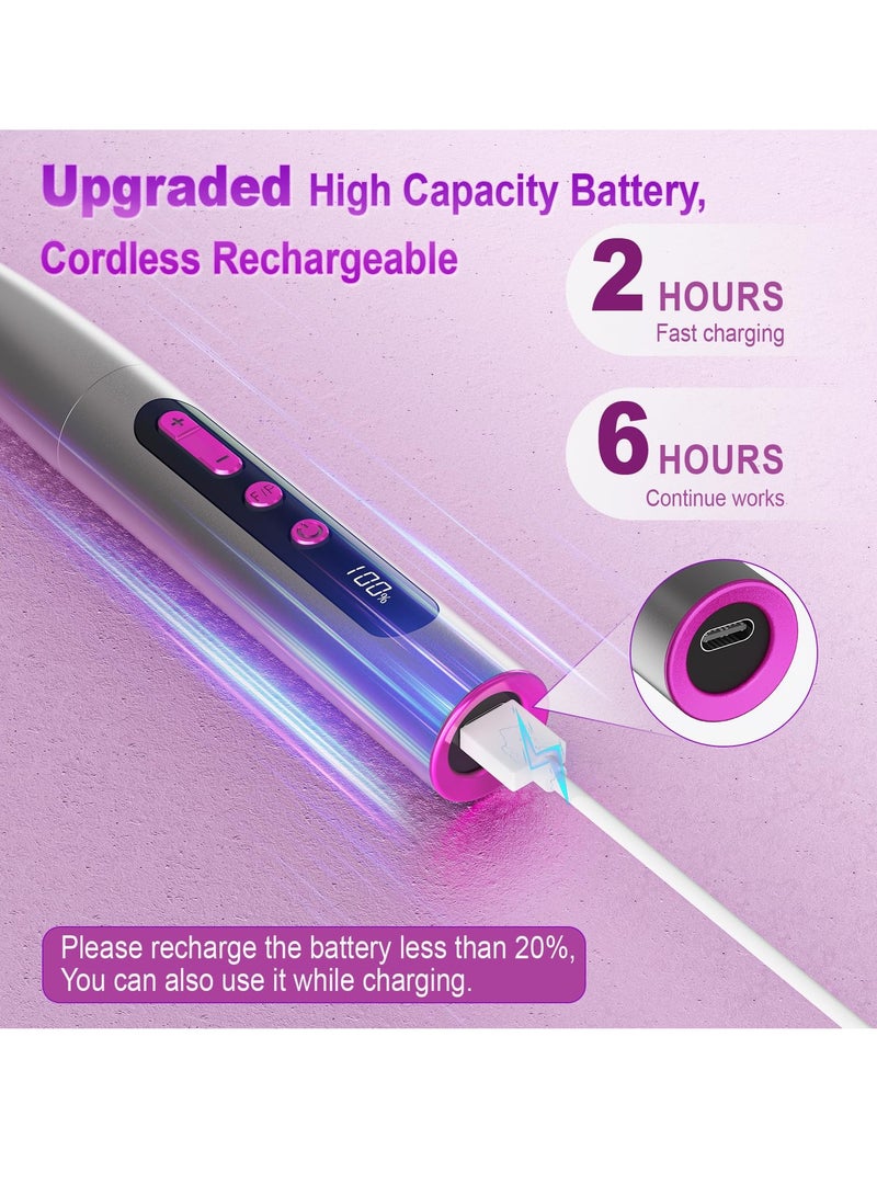 KASTWAVE Cordless Electric Nail Drill Machine, Electric Nail Drill File Professional, Professional Acrylic Nail Drill Machine for Gel, Rechargeable Portable Nail Filer Set, Manicure Pedicure Polishing Tools - Image 3