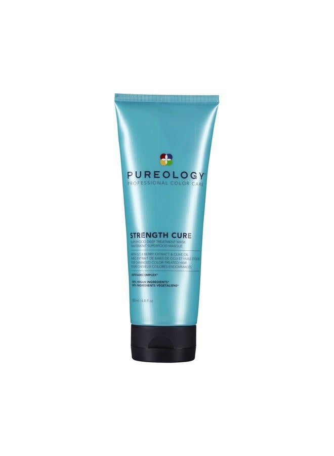 PUREOLOGY Strength Cure Superfood Treatment | For Damaged, Color-Treated Hair | Strengthening Leave-in Treatment | Silicone-Free | Vegan | Updated Packaging | 6.8 Fl. Oz. | - Image 1