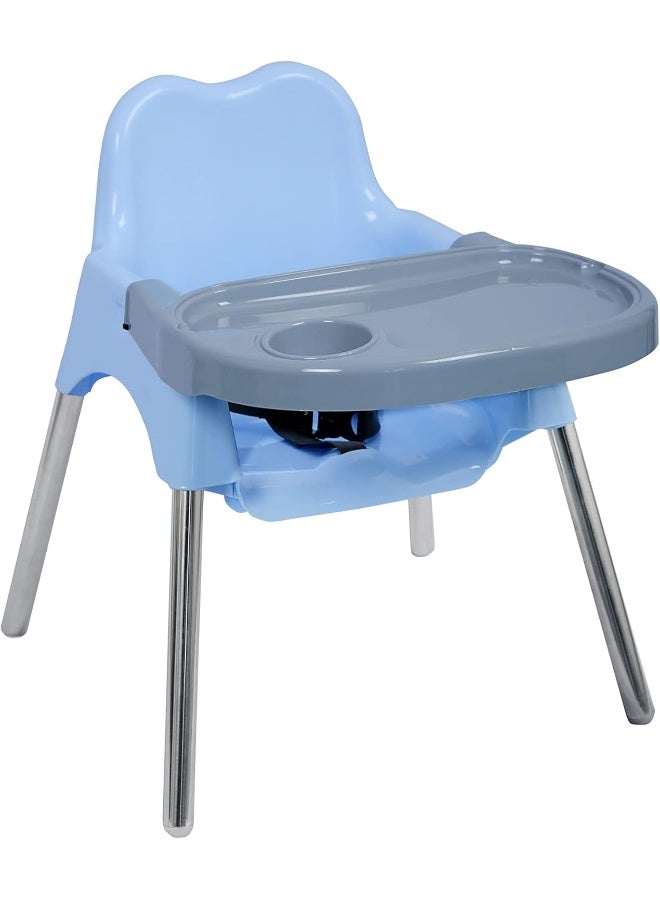 Esqube Bobo Baby feeding chair/kids high booster chair with foot rest and tray - Blue - Image 4