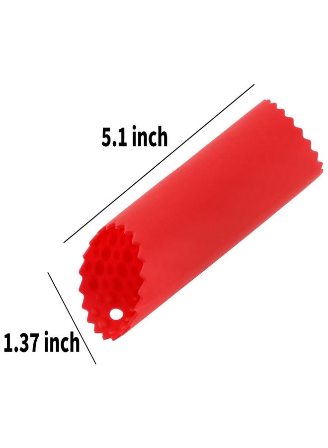 WHTCHSU 4Pcs Garlic Peeler Skin Remover Roller Keeper,Easy Quick to Peeled Garlic Cloves with Silicone Tube Roller Garlic Peeling Kitchen Tool(Red -2PCS/ Orange -2PCS) - Image 2