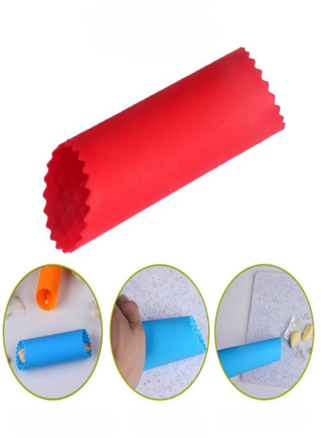 WHTCHSU 4Pcs Garlic Peeler Skin Remover Roller Keeper,Easy Quick to Peeled Garlic Cloves with Silicone Tube Roller Garlic Peeling Kitchen Tool(Red -2PCS/ Orange -2PCS) - Image 5