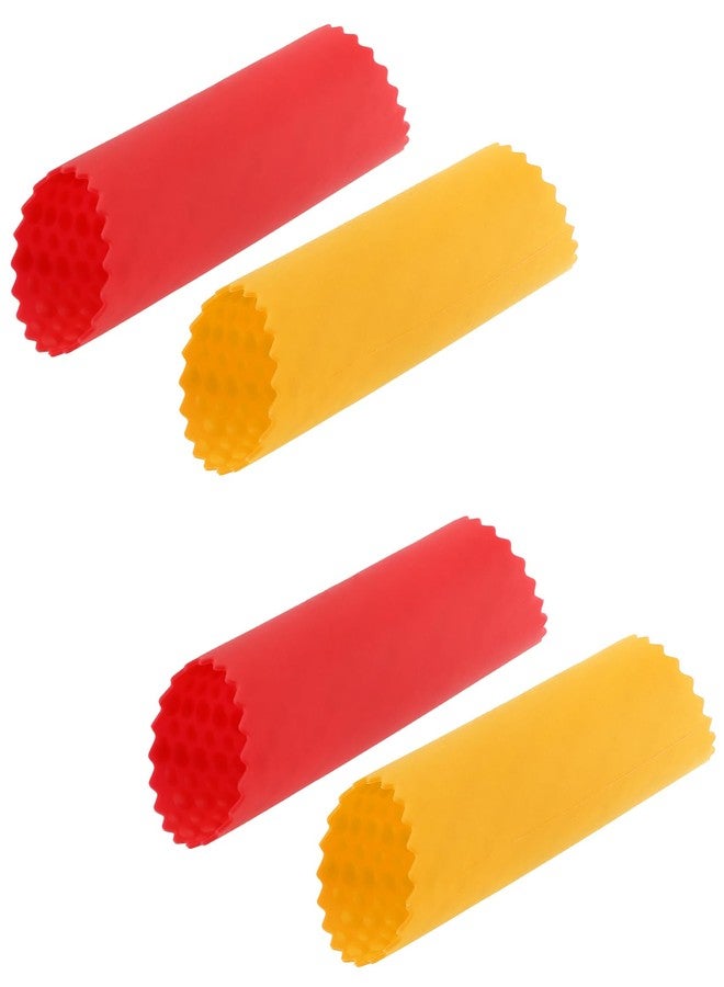 WHTCHSU 4Pcs Garlic Peeler Skin Remover Roller Keeper,Easy Quick to Peeled Garlic Cloves with Silicone Tube Roller Garlic Peeling Kitchen Tool(Red -2PCS/ Orange -2PCS) - Image 1