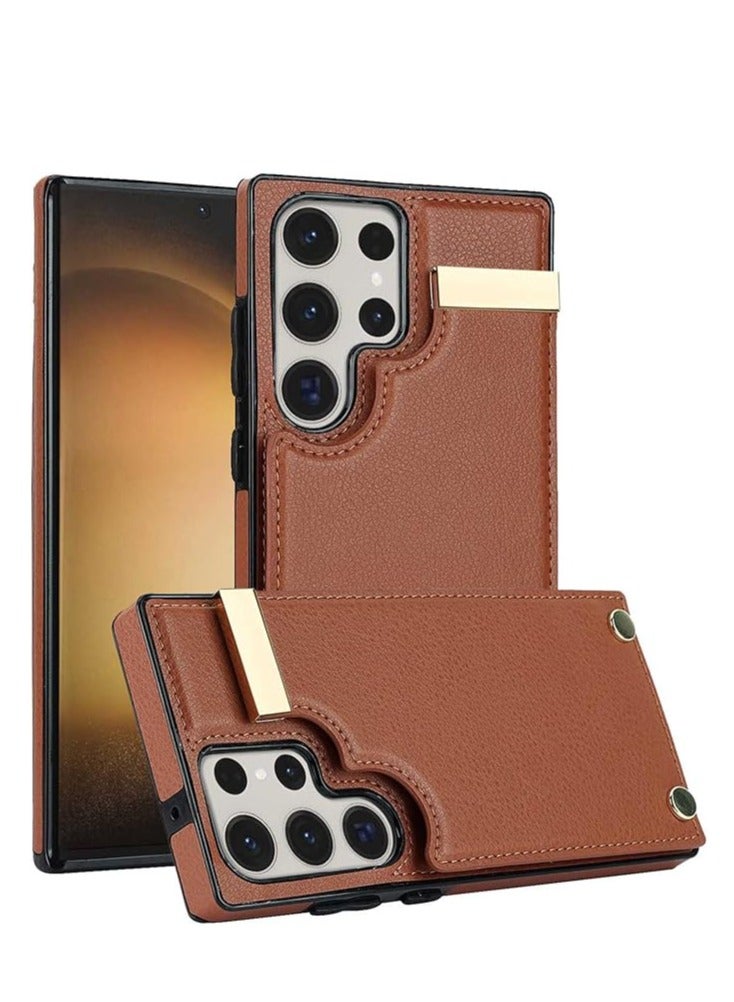 General Wallet-style case for Samsung Galaxy S23 Ultra, leather case with card slot, with stand and screen camera protection  - Image 1