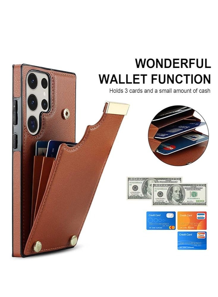 General Wallet-style case for Samsung Galaxy S23 Ultra, leather case with card slot, with stand and screen camera protection  - Image 2