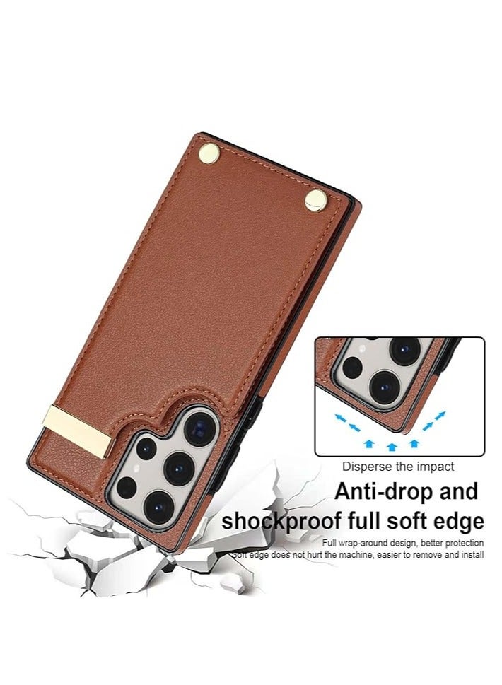General Wallet-style case for Samsung Galaxy S23 Ultra, leather case with card slot, with stand and screen camera protection  - Image 3