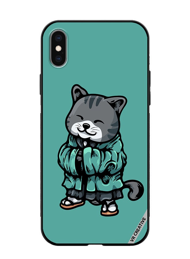 VR CREATIVE Protective Case Cover For Apple iPhone X/XS Kimano Cat Design Multicolour - Image 1