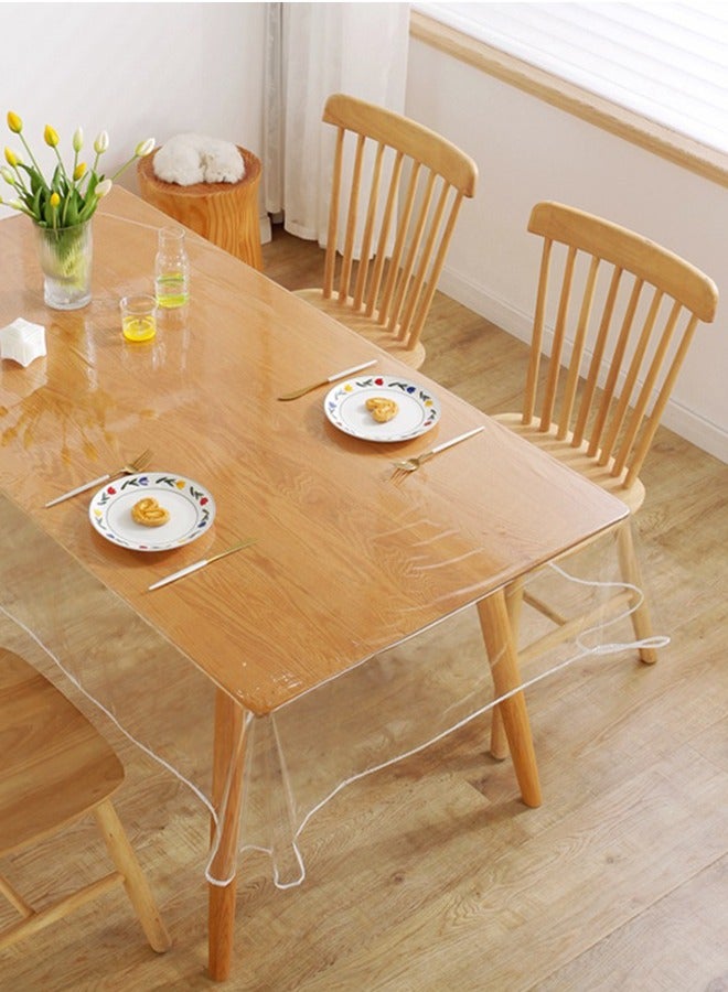 Neox Tablecloth Table Cover 0.13mm transparent PVC waterproof and oil-proof dining table cloth coffee table cloth TV counter cloth 150cm*190cm - Image 4