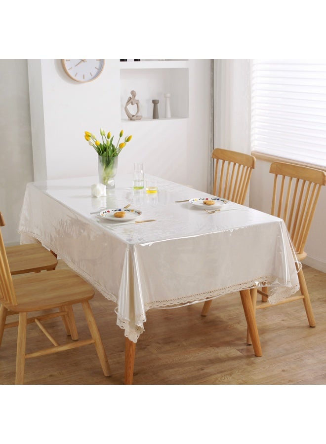 Neox Tablecloth Table Cover 0.13mm transparent PVC waterproof and oil-proof dining table cloth coffee table cloth TV counter cloth 150cm*190cm - Image 5