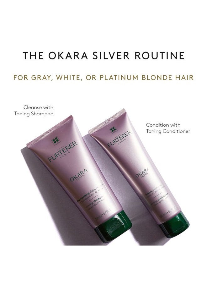 Rene Furterer Rene Furterer OKARA SILVER Toning Shampoo, Purple Shampoo for Blonde, White, Grey, Silver, Pastel Hair, Pump, 20.2 oz.  - Image 5