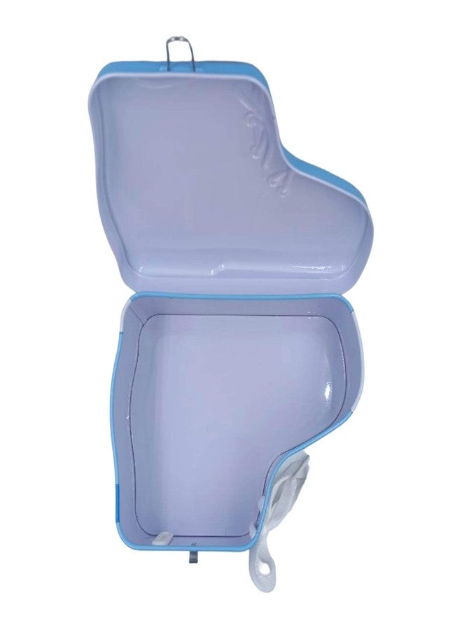 TEMSON Shoe Shaped Coin Box for Kids with Lock and Key - Cartoon Toy Money Bank for Kids Piggy Saving Box for Kids (Blue)(S-242) - Image 3