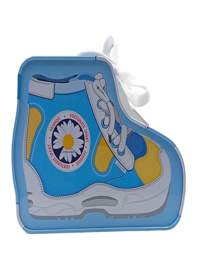 TEMSON Shoe Shaped Coin Box for Kids with Lock and Key - Cartoon Toy Money Bank for Kids Piggy Saving Box for Kids (Blue)(S-242) - Image 2