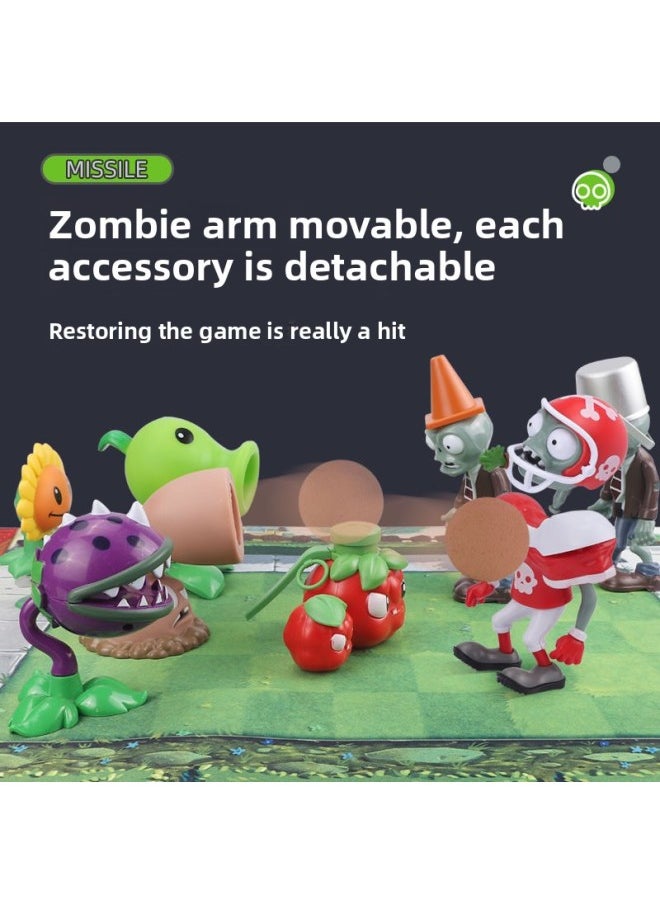 Generic - Genuine Plants Vs. Zombies Toy Storage Barrel Packing Stool Full Suit Launchable Children's Toy Boy Gift-Color:21 Hard Plastic Storage Buckets (including Zombies + Pea Pods) Free Shells + Map - Image 1