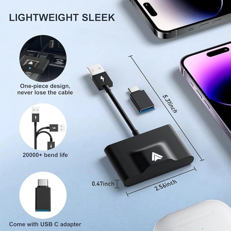 Android Auto Wireless Adapter for OEM Factory Wired Android Auto Cars Plug & Play Easy Setup Wireless Android Auto Dongle for Android Phones Converts Wired Android Auto to Wireless - Image 4