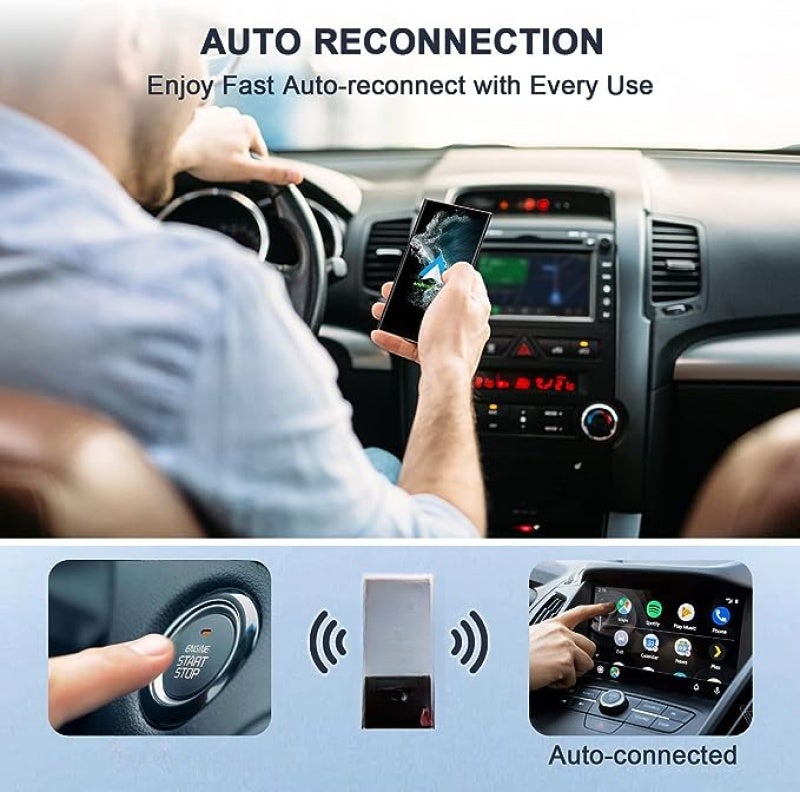 Android Auto Wireless Adapter for OEM Factory Wired Android Auto Cars Plug & Play Easy Setup Wireless Android Auto Dongle for Android Phones Converts Wired Android Auto to Wireless - Image 5