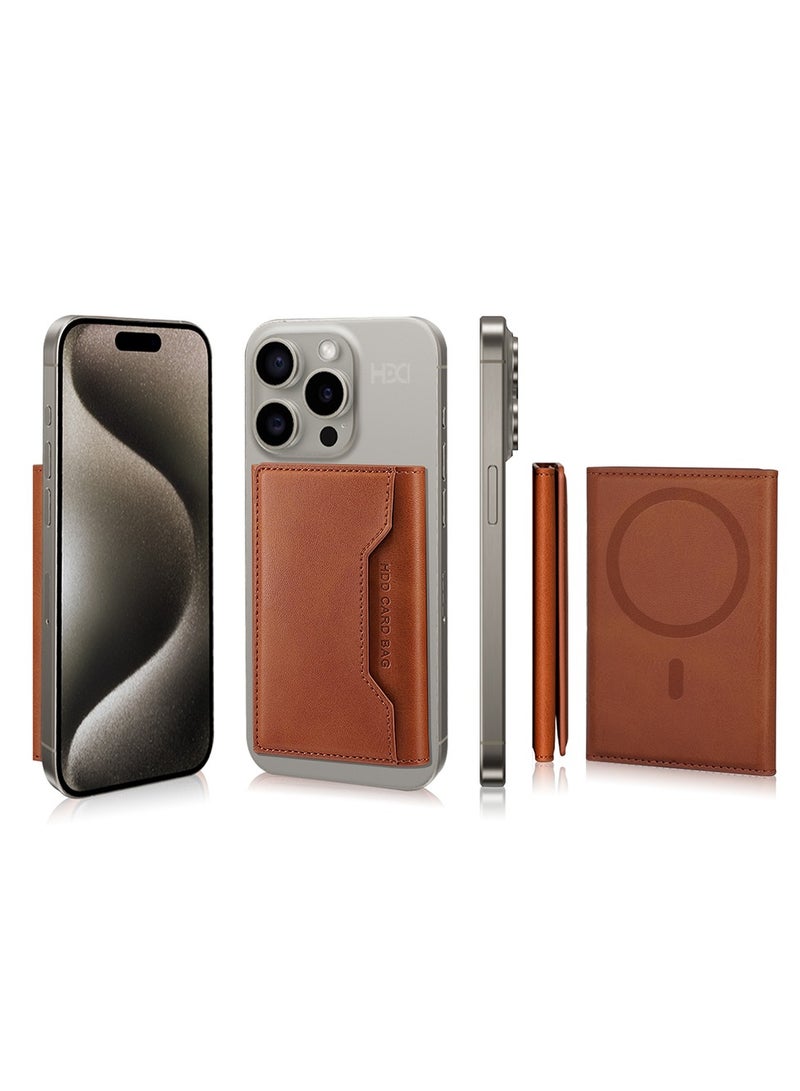 Trands Trands Leather Kickstand Wallet Card Holder Ultra Slim Smartphone Stand with 2 Viewing Angles for All Smartphones MW1635 - Image 2