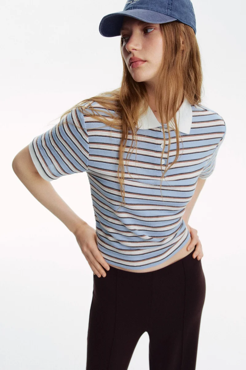 H&M Fine-knit polo shirt