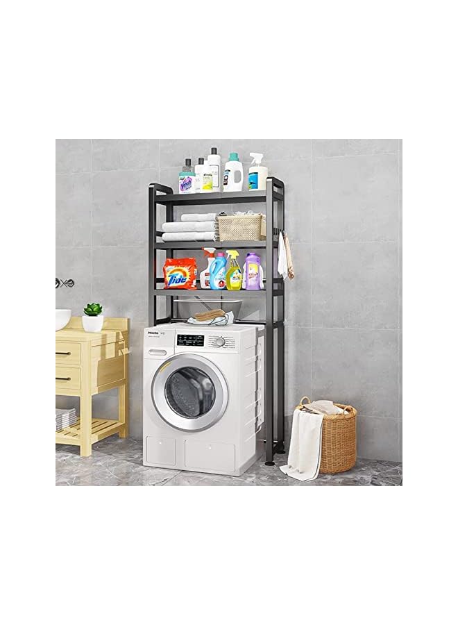 Raxoom The Toilet Storage Rack，U-HOOME 2 in 1 Washing Machine Shelf,Bathroom Corner Stand Storage Organizer Over The Washing Machine,Bathroom Space Saver Length Adjustable,Strong Sturdy  - Image 3