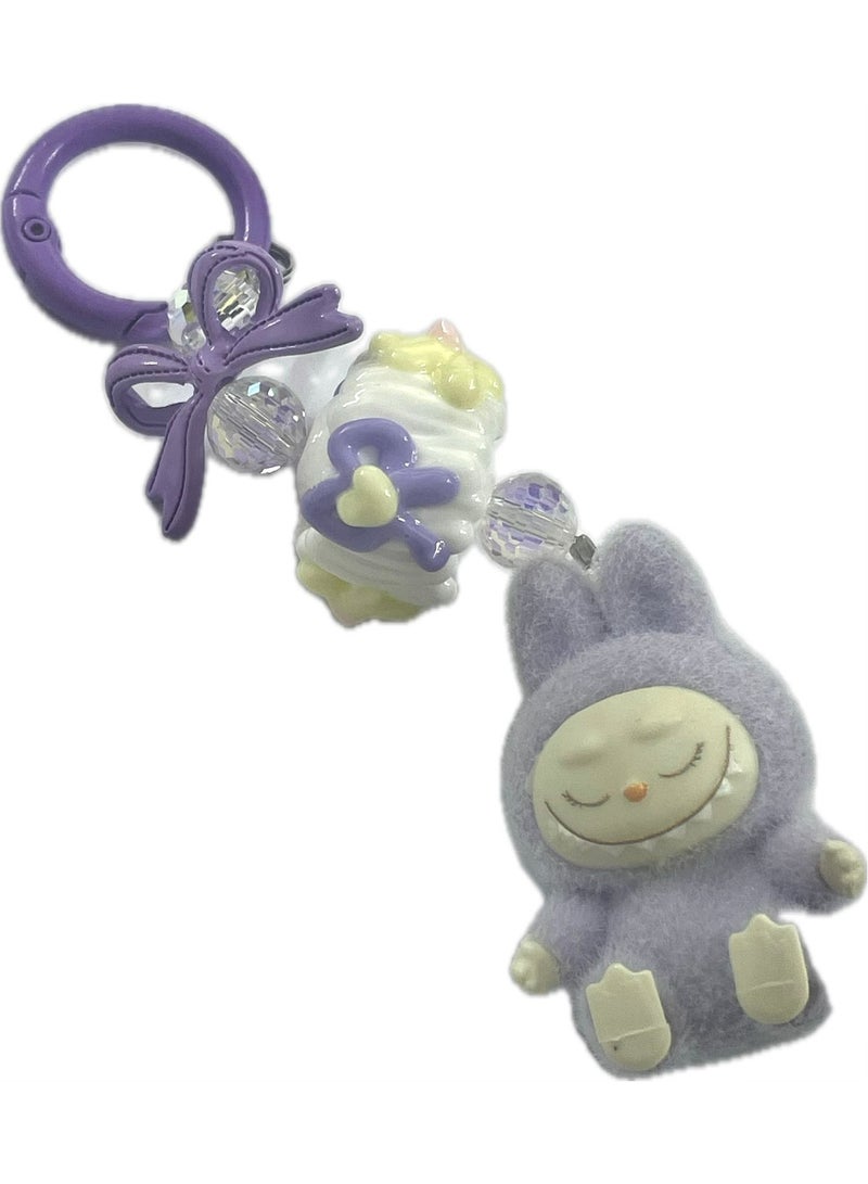 New Mini Plush Cartoon Creative Keychain, Cute Rabbit Hanging Ornament  - Image 1
