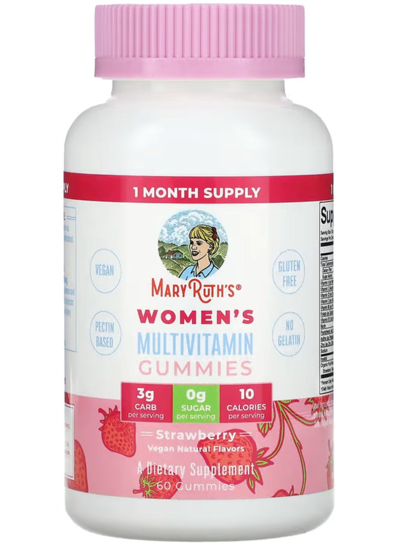 MaryRuth's Women's Multivitamin Gummies, Strawberry, 60 Gummies
