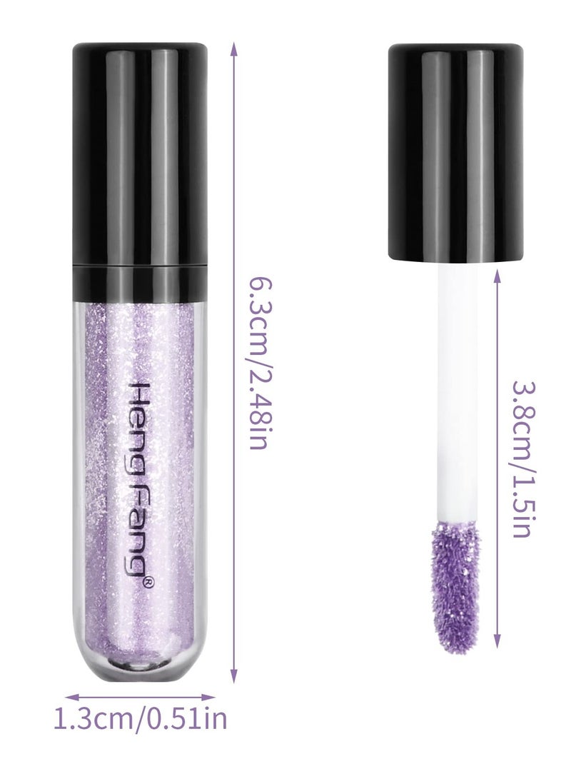 Excefore Farben Flüssig Lidschatten Set, 6 Pcs Diamond Sparkling Liquid Eyeshadow, Sparkling Metallic Lidschatten Shimmer , Langlebiger Wasserdichter Eyeliner Lidschatten, for Party Wedding - Image 5