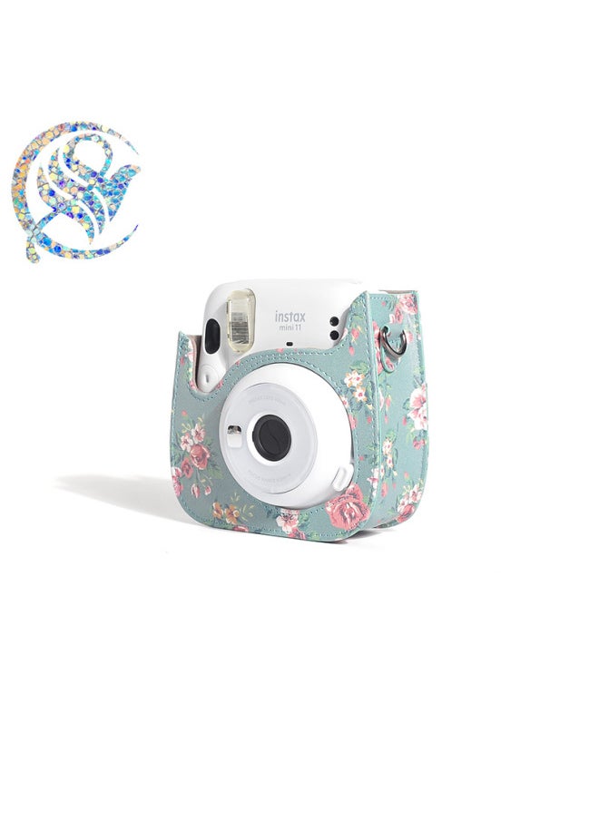 Generic Polaroid 11/8/8 +/9/7 + Green Background Rose Retro Camera Bag Protective Cover-Color:Green Rose  - Image 5