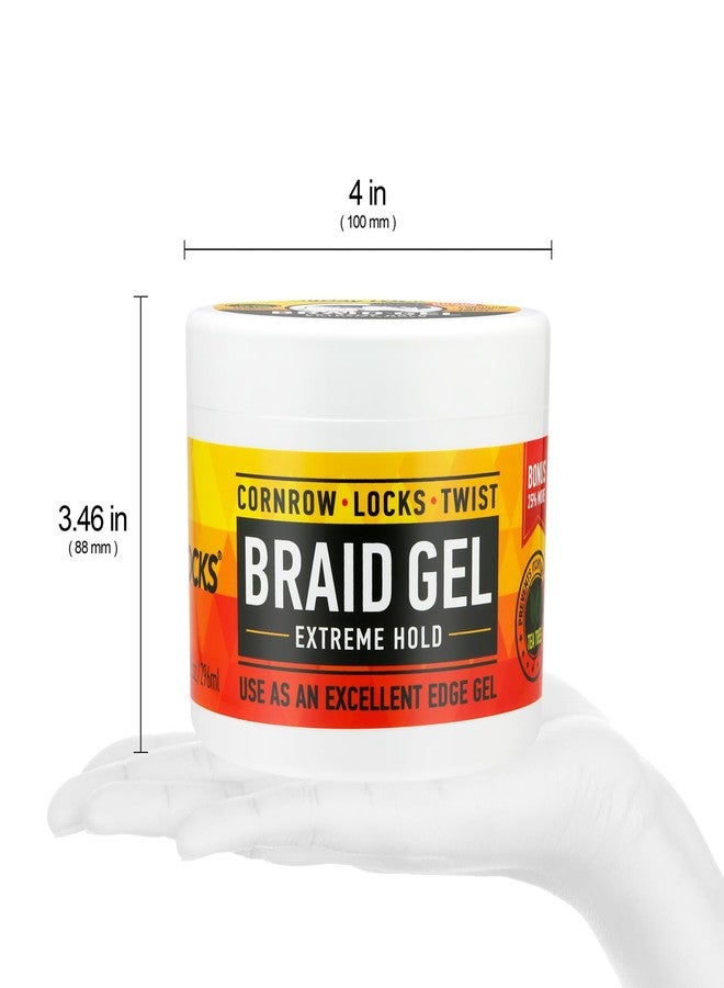 AllDay Locks Braid Gel Extreme Hold - Braiding Gel for Cornrows, Locks, & Twisting, Moisturizing Edge Control for Women and Men, Natural Formula for Extreme Hold - 10 oz Jar - Image 3
