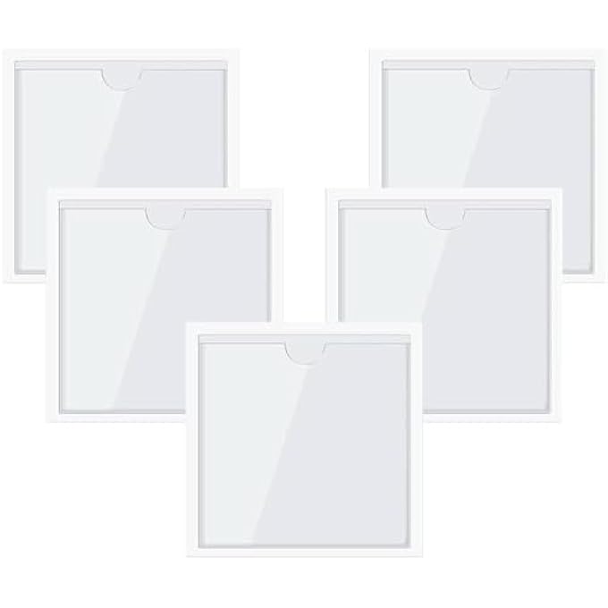 rayihni 5 Pcs Car Tax Disc Holder, Self Adhesive Car Permit Holders Windscreen Parking Permit Holder Clear Square PVC Badge Protector for Car,Van,Caravan, Photos and Tickets (105X105mm) - Image 1