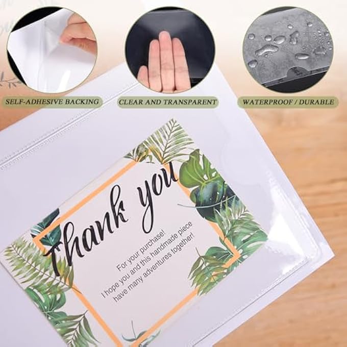 rayihni 5 Pcs Car Tax Disc Holder, Self Adhesive Car Permit Holders Windscreen Parking Permit Holder Clear Square PVC Badge Protector for Car,Van,Caravan, Photos and Tickets (105X105mm) - Image 3