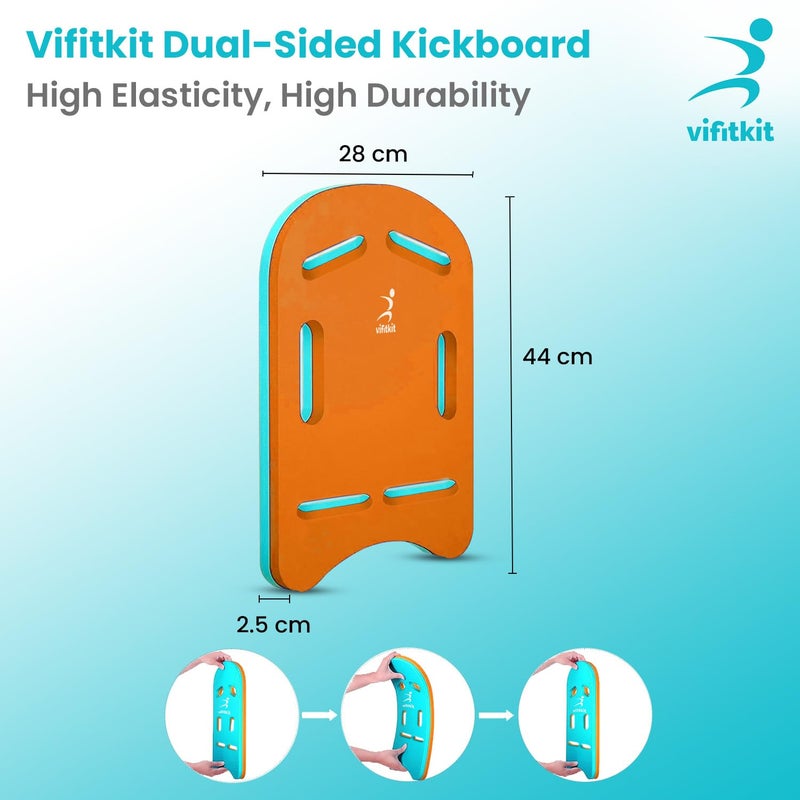 Vifitkit VFK by Xtrim 25mm Extra Thick Swimming Kick Board, Floater for Adults & Kids, Kickboard for Beginners Training, Float Pad with All Holding Angles, Equipment - Image 5