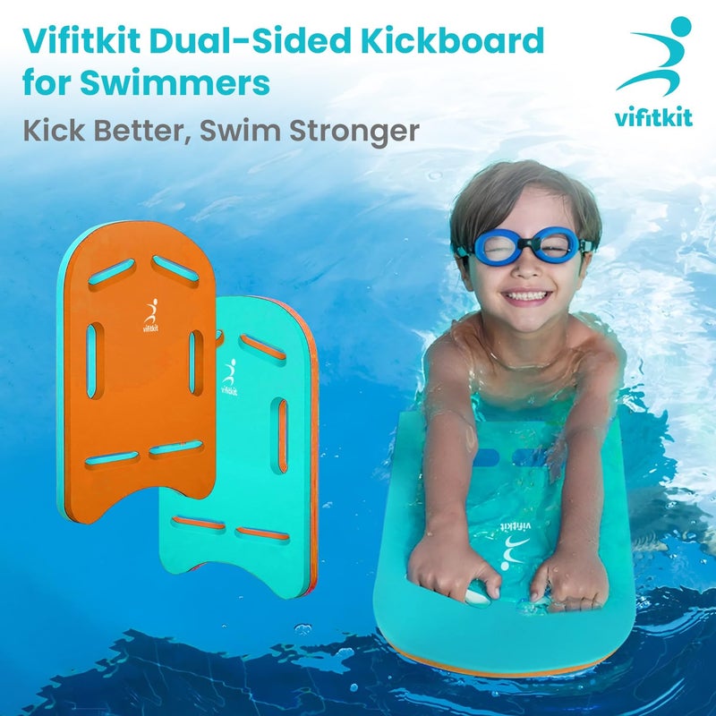 Vifitkit VFK by Xtrim 25mm Extra Thick Swimming Kick Board, Floater for Adults & Kids, Kickboard for Beginners Training, Float Pad with All Holding Angles, Equipment - Image 2