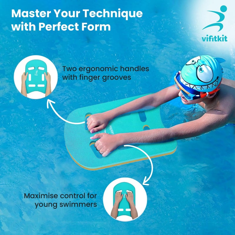 Vifitkit VFK by Xtrim 25mm Extra Thick Swimming Kick Board, Floater for Adults & Kids, Kickboard for Beginners Training, Float Pad with All Holding Angles, Equipment - Image 3