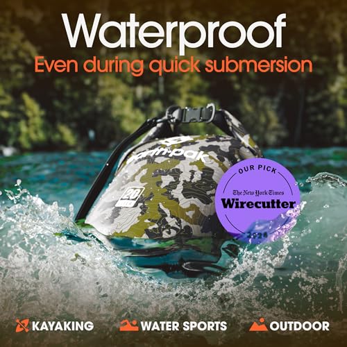 Earth Pak Waterproof Dry Bag - Roll Top Waterproof Backpack Sack Keeps Gear Dry for Kayaking, Beach, Rafting, Boating, Hiking, Camping and Fishing with Waterproof Phone Case - Image 3