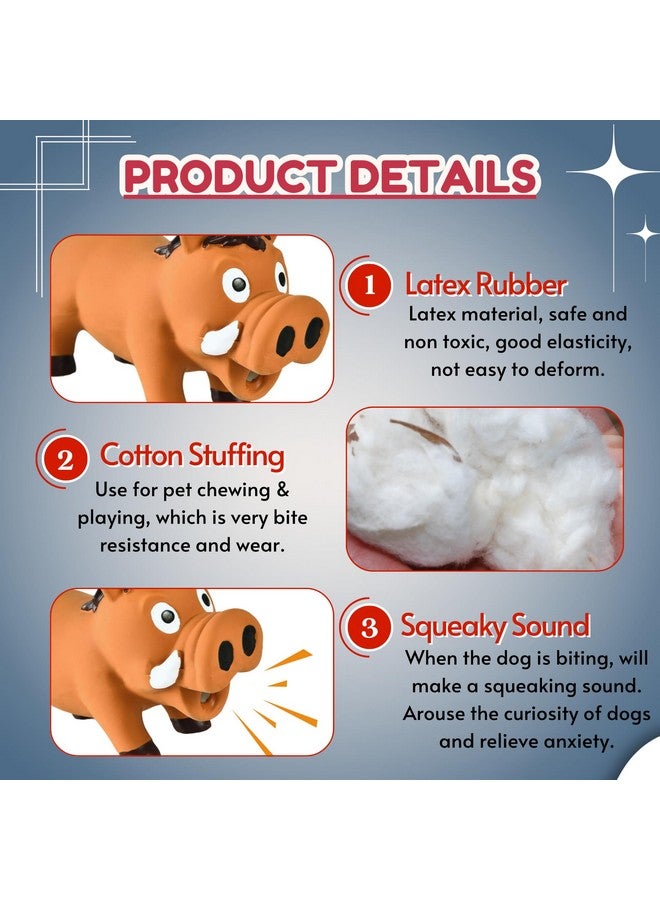 لعبة مطاطية للكلاب تصدر صوت صرير - (لون بني) | للكلاب الصغيرة والجراء | متينة وناعمة بتصميم حيواني، لعبة آمنة للإحضار والمضغ | تقلل من قلق الانفصال (الحجم: 14.5 سم) - Image 3
