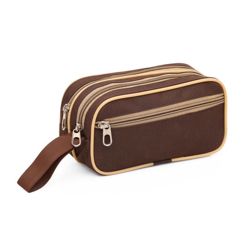 BB BACKBENCHERS Unisex Polyester Toiletry Bag – Water-Resistant Travel Organizer for Toiletries, Shaving Kit, Makeup & Accessories (Brown) - Image 3