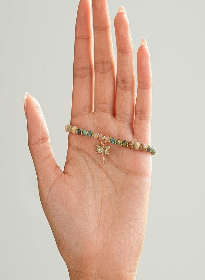 Glowave Dragonfly Gifts for Women, Natural Stone Dragonfly bracelet, Inspirational Gifts and Encouragement Gift, Birthday Gifts for Women, Friend, Coworker, Mom and Sister - Image 5