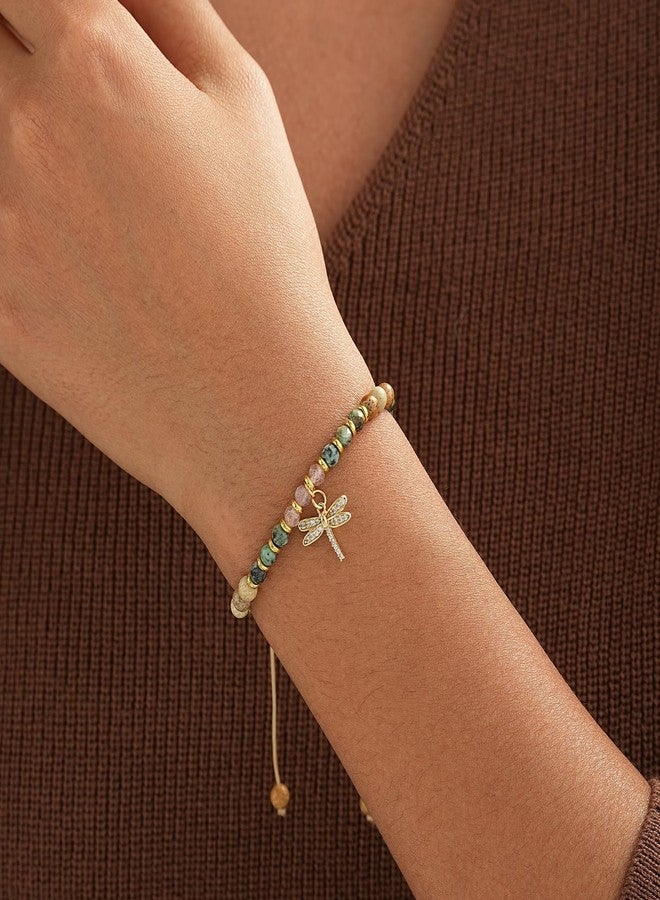 Glowave Dragonfly Gifts for Women, Natural Stone Dragonfly bracelet, Inspirational Gifts and Encouragement Gift, Birthday Gifts for Women, Friend, Coworker, Mom and Sister - Image 3