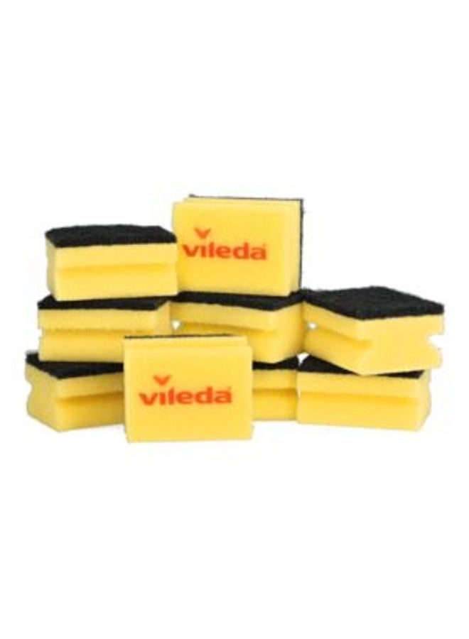 Vileda 9-Piece Glitzi Cleaning Sponge Black and Yellow - Image 3