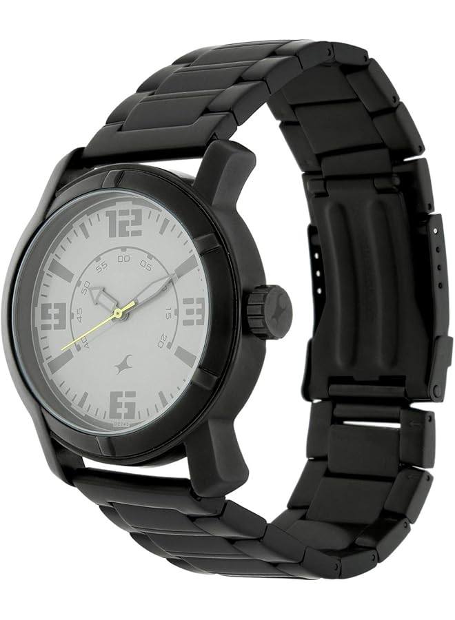 fastrack 3021Nm01 Analg Men 50M Water Resistant Metal Black - Image 2