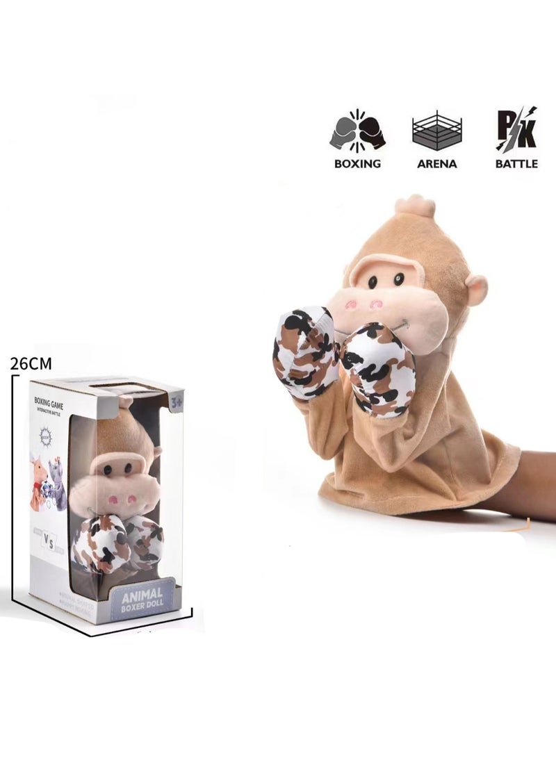New And Unique Interactive Hand Puppet Toys, Glove Performance Puppets, Voice-Making Finger Puppets (Boxing Monkey)  - Image 1